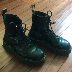 Black Dr. Martens Jadon Platform Boots 10M/12W